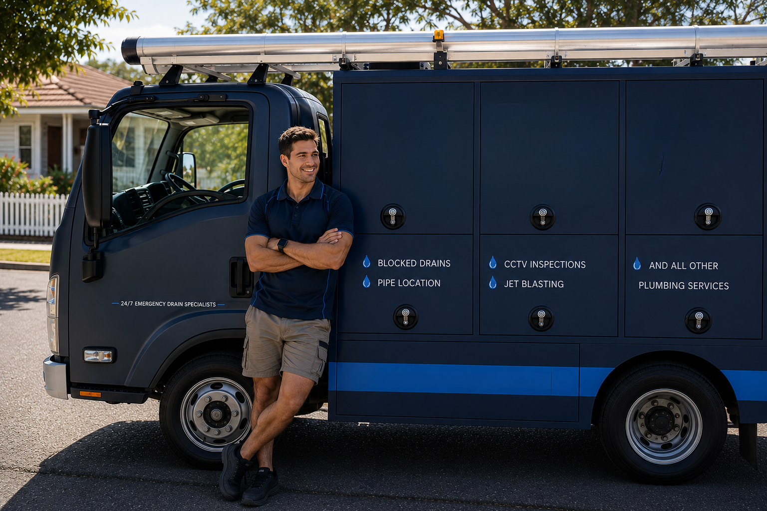 Plumber with Gordon Blocked Drains van